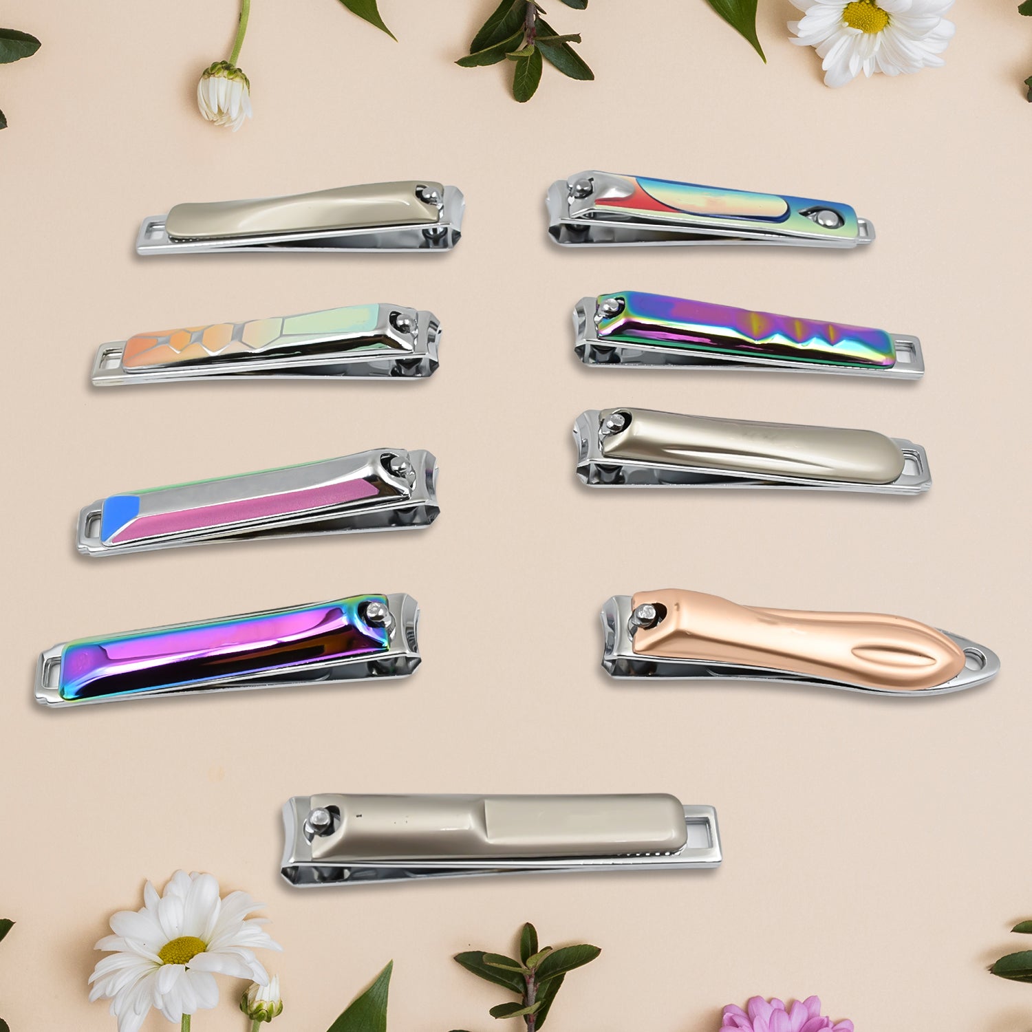 Stainless Steel Folding Portable Large Nail Clippers With Nail File (1 Pc  Mix Design) Stainless Steel Folding Portable Large Nail Clippers With Nail File (1 Pc  Mix Design)